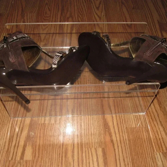 Marc Fisher Sashay Brown T-Strap Heels Shoes 7.5M - Picture 4 of 4